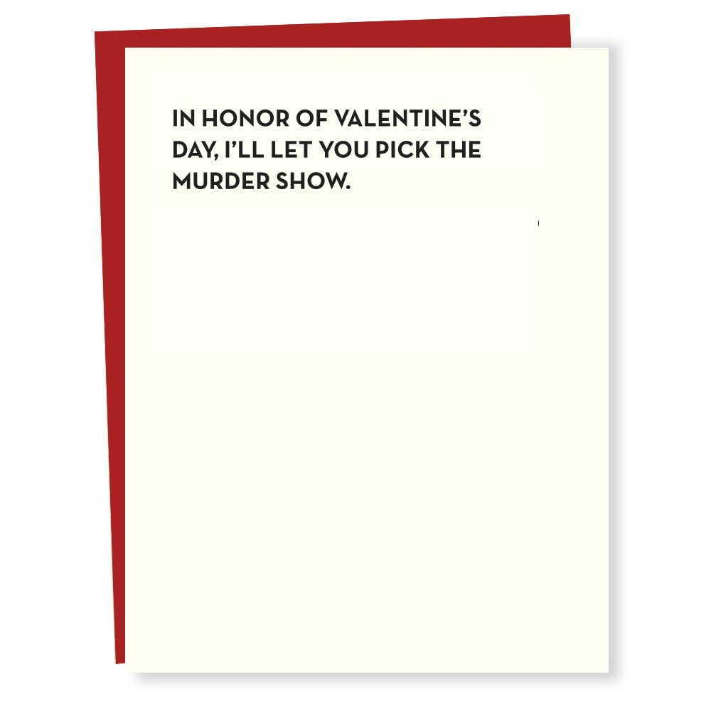 Murder Show Valentine's Card